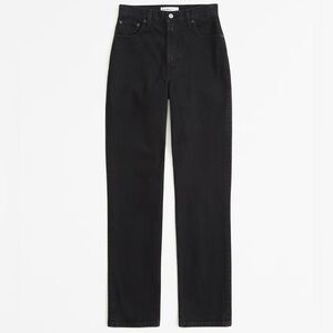 NWT Abercrombie & Fitch Ultra High Rise 90s Straight Jean Black Size 28 or 6 R